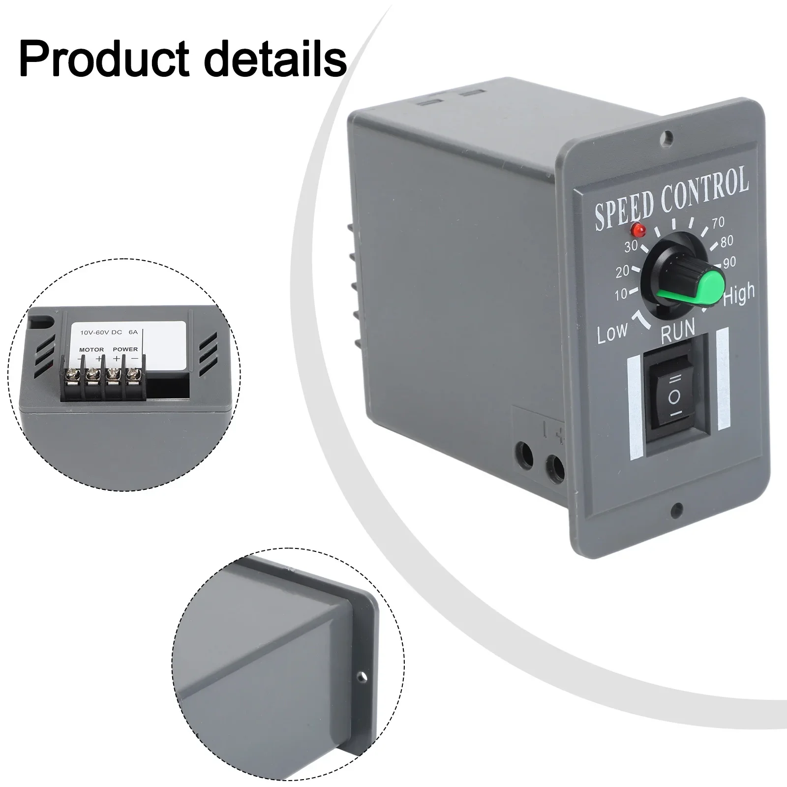 For PWM DC Motor Speed Controller for DC Motors 10 60V 6A with Reversible Switch and Speed Adjustment Capability