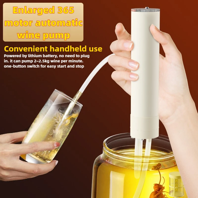 

1200/3400mAh USB Type-C Rechargeable Electric Wine Extractor Pump, Automatic Dispenser with Filter & Silicone Tube