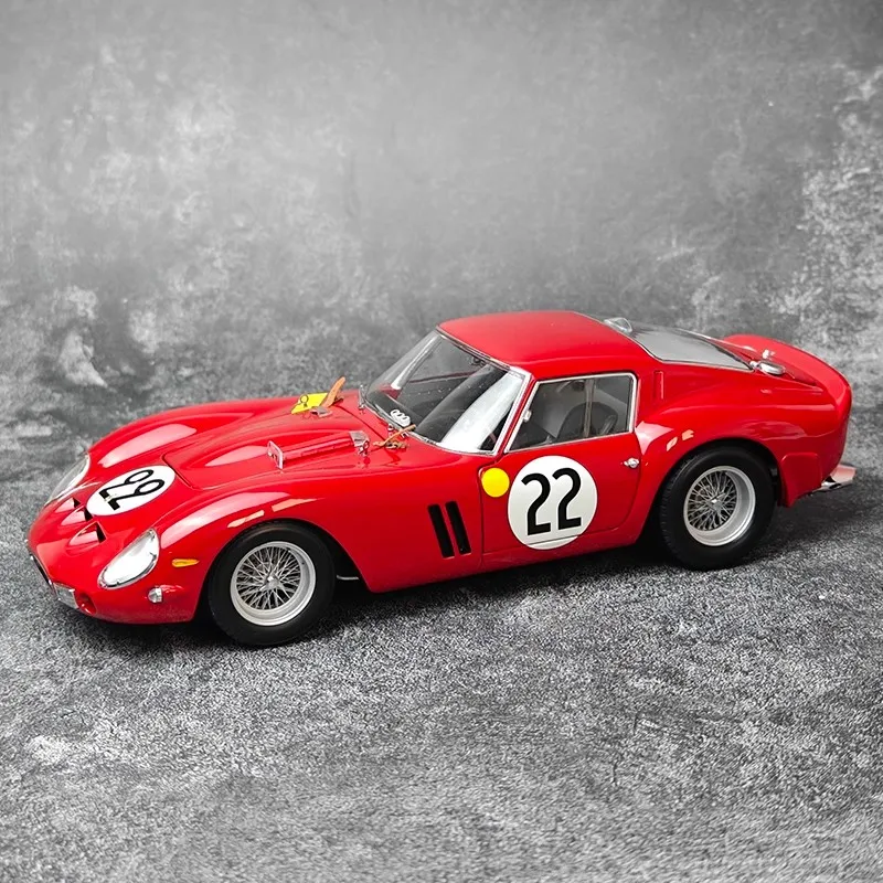 Kyosho-Modèle de voiture Ferrari 250GTO en alliage, modèle de simulation, voitures d'affichage, collection en édition limitée, cadeau d'anniversaire pour garçon, 1/18