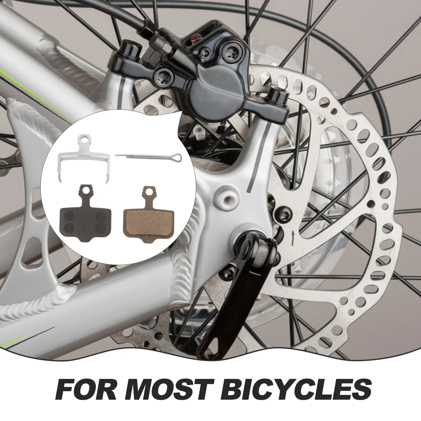 

1Set Mountain Bike Disc Brake Pad Semimetal Resin Wear Resistant Brake Pad Cycling Supply Road Bike Cycling Supplies