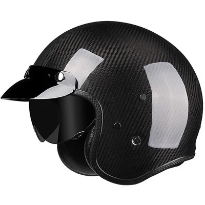 Motorcycle Helmet Chopper Biker Japanese Style For Adults Motorbike Helm Open Half Face Moto Bike  DOT approved