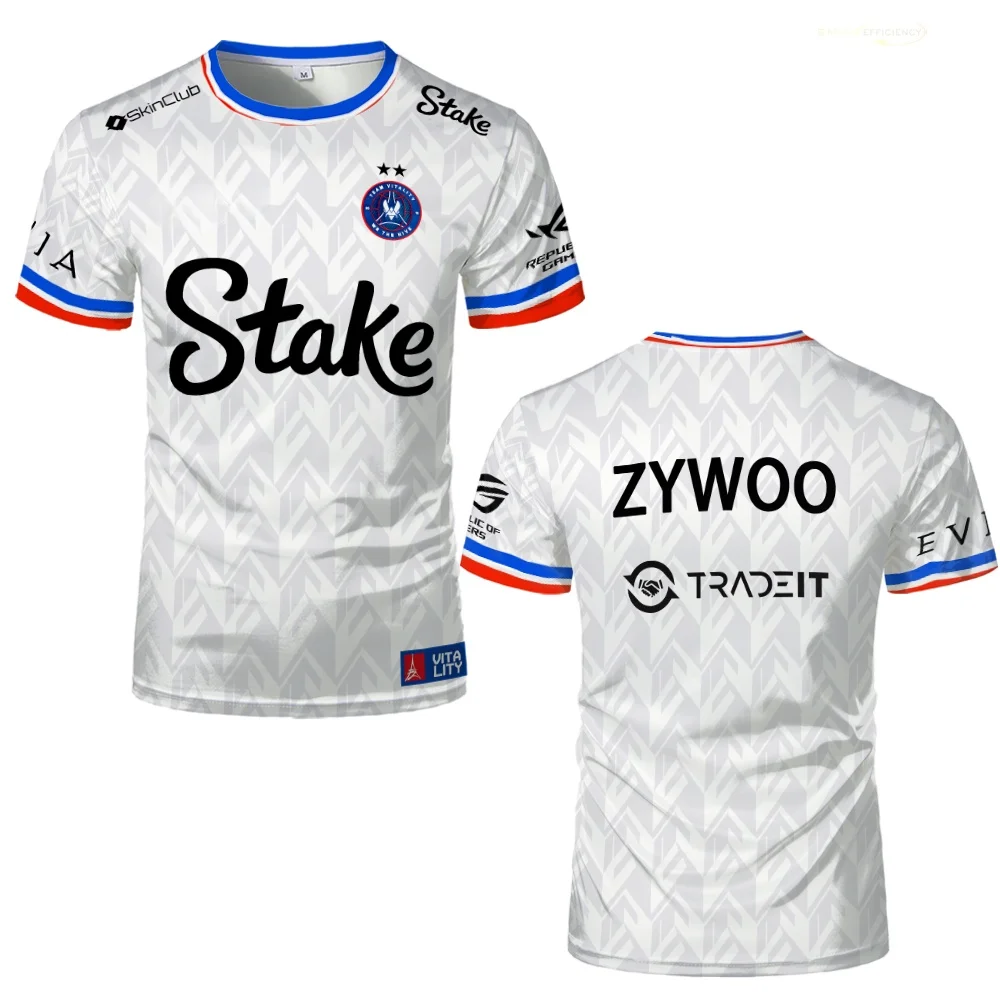 Vitality Team 2025 CS2 Fashion Street Outdoor Breathable Round Neck T-shirt Men's and Women's Sports
