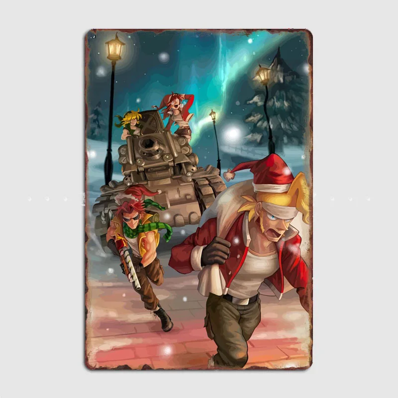 Metal Slug X Collection Gaming Metal Plaque Poster Club Home Bar Cave Classic Plaques Tin Sign Poster Room Wall Decor