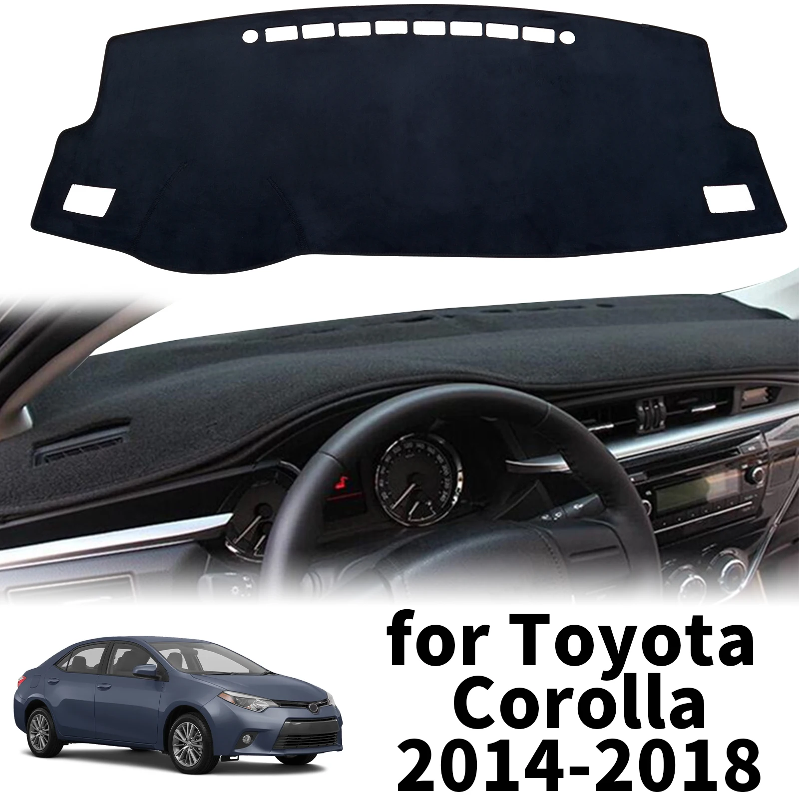 

fit for Toyota Corolla 2014 2015 2016 2017 2018 Car Dashmat Dashboard Cover Pad Protective Carpet DashMat Sunshade Accessories