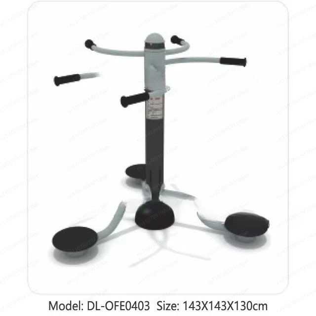 Outdoor three-body waist twist station fitness equipment