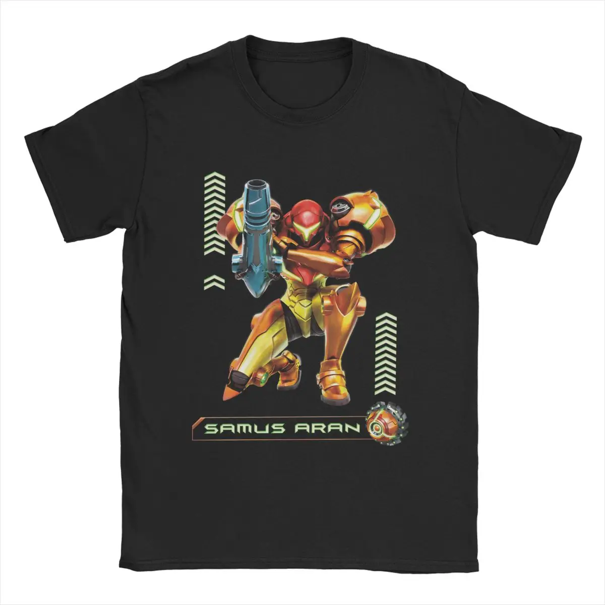 Humorous Samus Aran Super Metroid T-Shirts for Men Round Collar 100% Cotton T Shirt Short Sleeve Tees New Arrival Tops