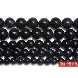 Natural Blue SandStone Round Loose Beads 15