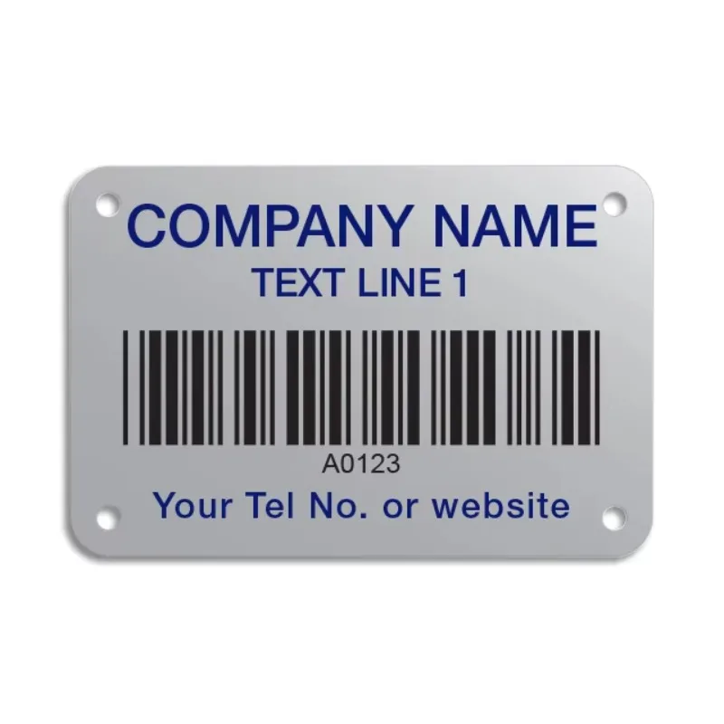 

Custom Anodized Metal Labels Permanent Adhesive Industrial logo Nameplates