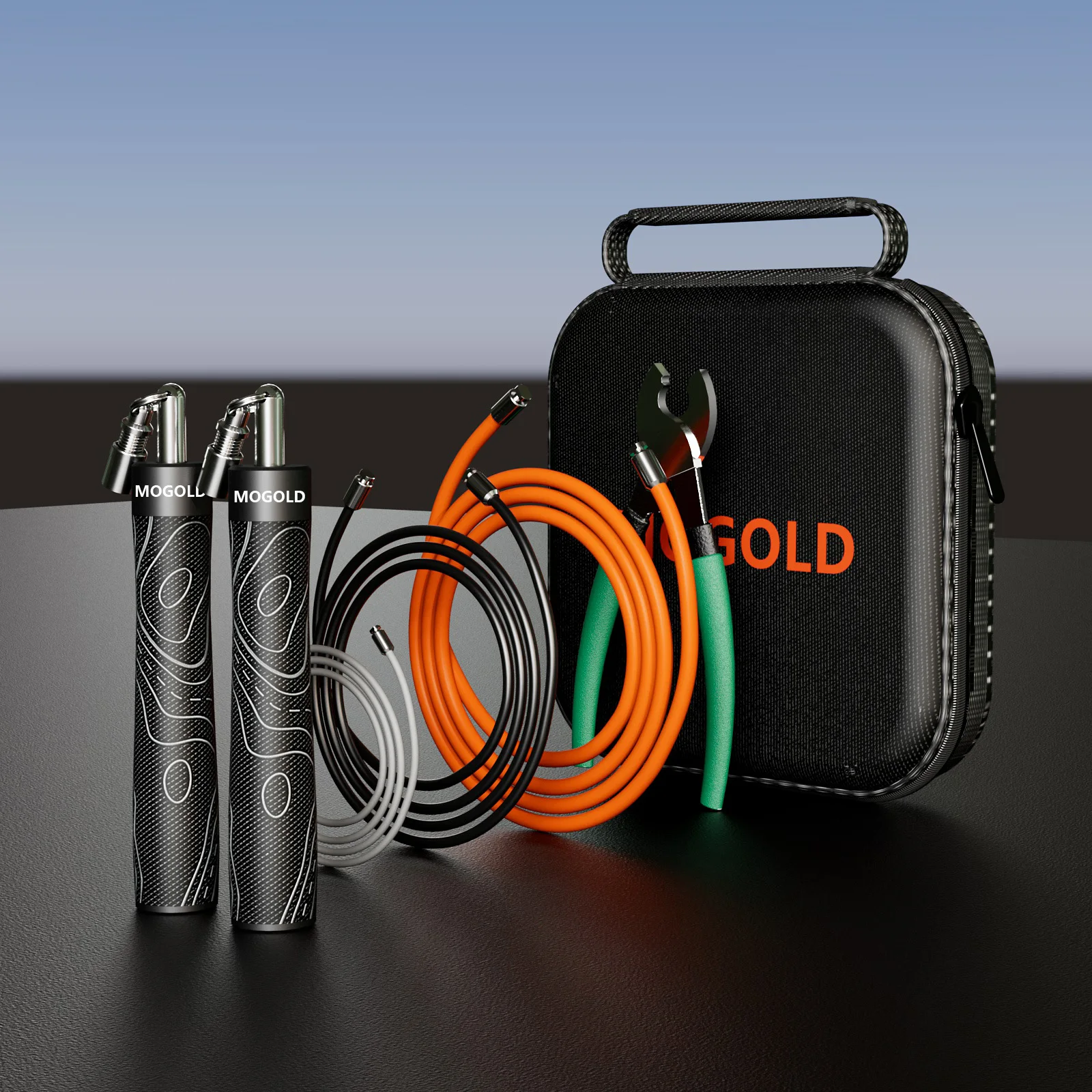 Conjunto profissional de corda de pular de três cordas, equipamento esportivo de ginástica, exercício de fitness de peso adulto em casa, corda de peso ajustável