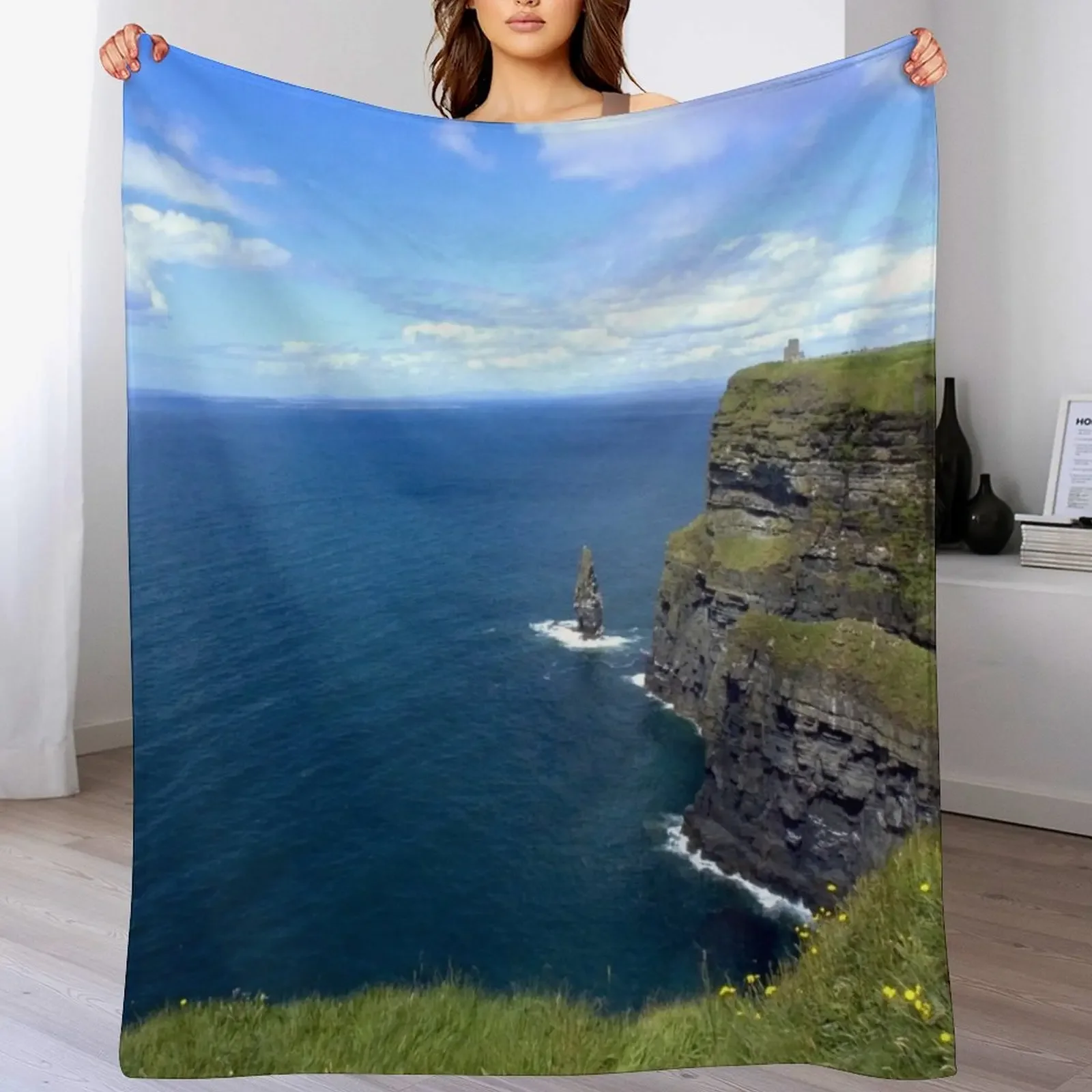 

Cliffs of Moher Throw Blanket bed plaid Bed linens Decorative Throw Kid'S Blankets