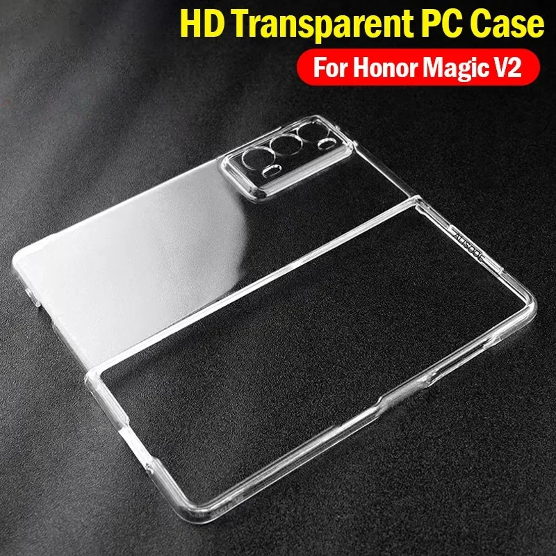 HD Transparent Funda for Honor Magic V2 Case Ultra Thin Clear Shockproof Cover Capa for For Honor Magic V2 5G Protection Case