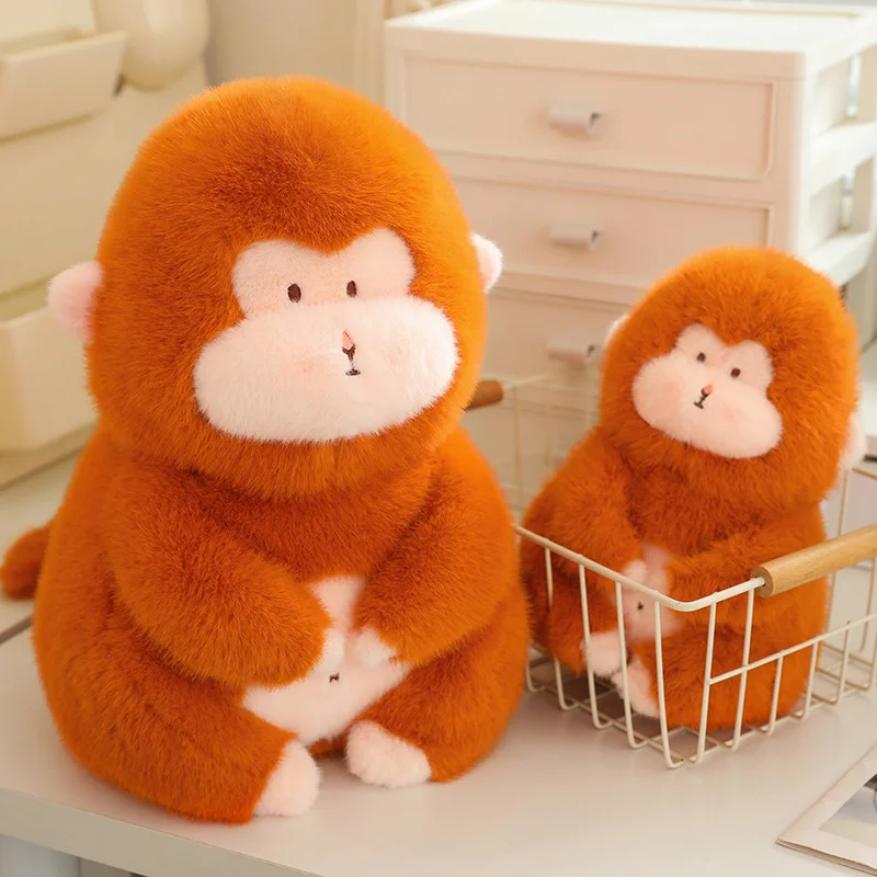 

22-40cm Super Cute Monkey Dolls Cartoon Stuffed Animals Fluffly Long Hair Orangutan Plush Toys Home Decor for Kids Birthday Gift