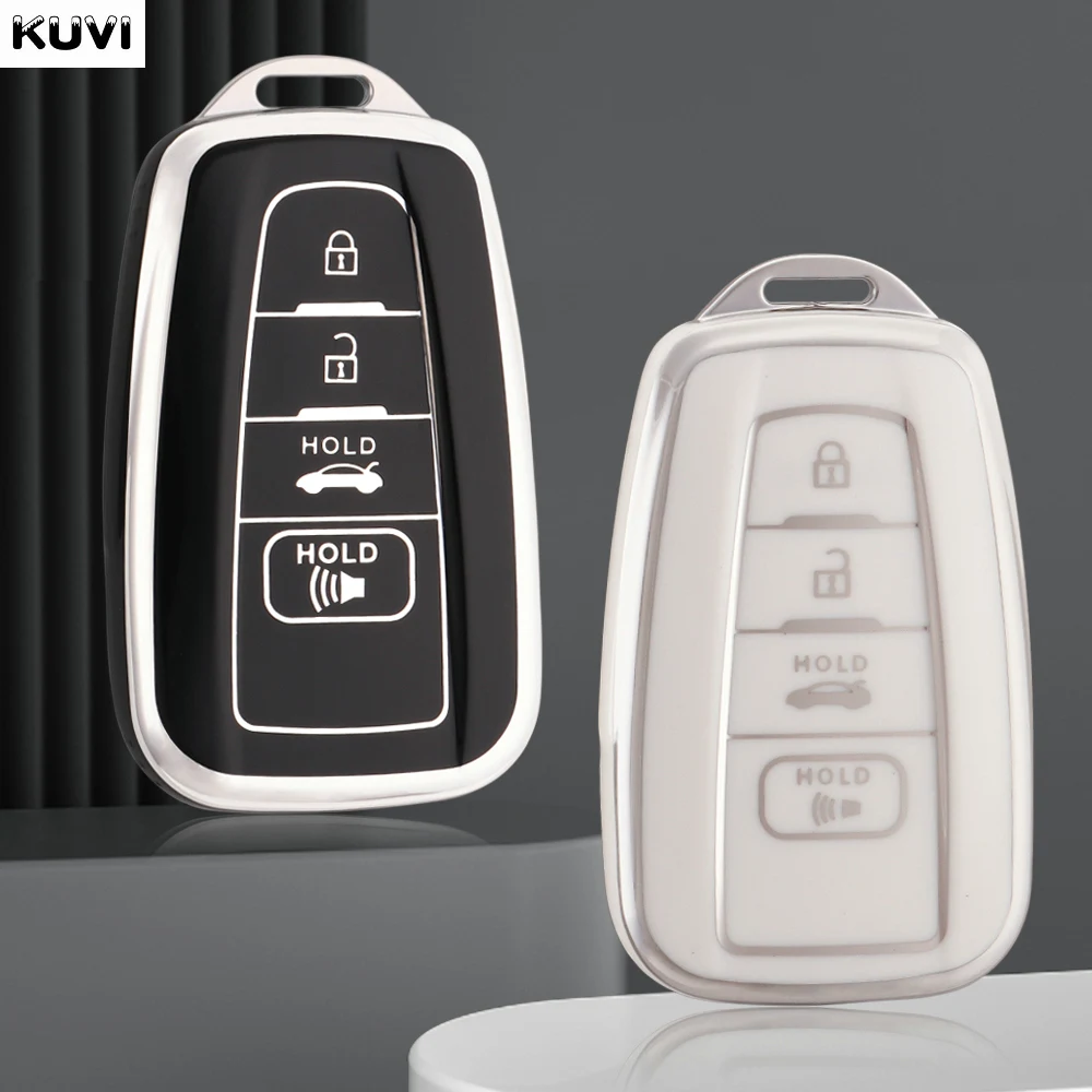 

10pcs 2 3 4 Buttons TPU Key Case Cover Shell Fob For Toyota Prius Camry Corolla CHR C-HR RAV4 Land Cruiser Prado Accessories