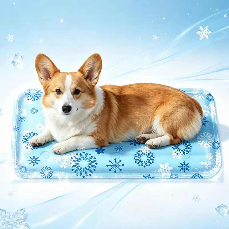 Pet Summer Cartoon Gel Self Adding Water Cooling Pad Puppy Dogs Bed Cats Supplies Ice Pad Dog Accessories Pet Cushion Furniture