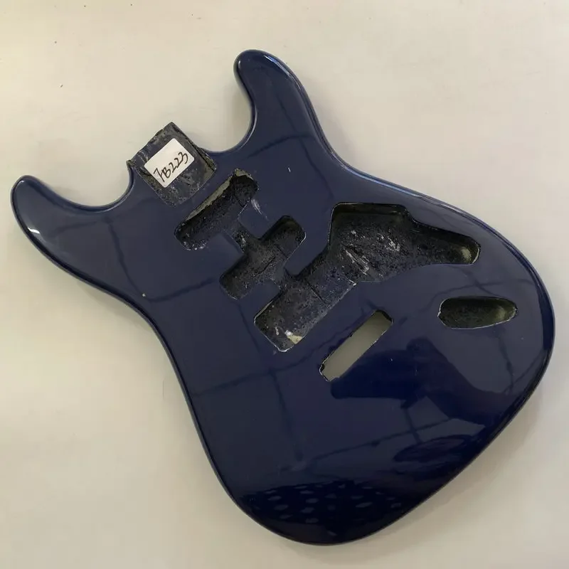 FB223  Blue Color Surface Damages Cracks Unfinished ST Guitar Body Custom Bridge and Pickup Replace DIY Parts Sales Strato Model