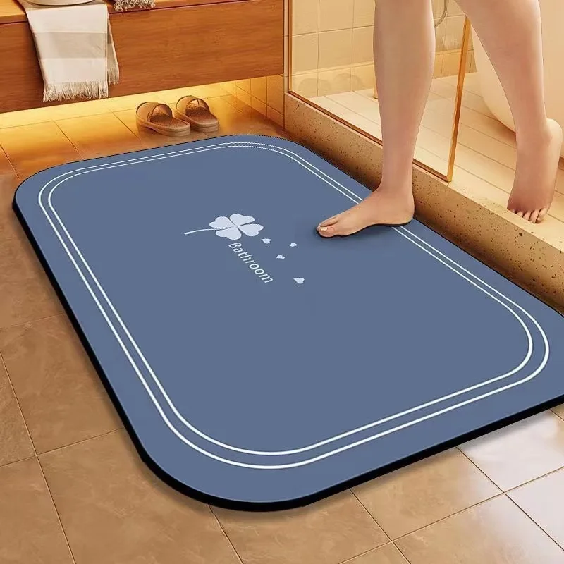 VIKAMA Flannel Bathroom Carpet Water Absorbent and Stain-Resistant Bathroom, Entrance Door Mat for Hallway, Home Decoration
