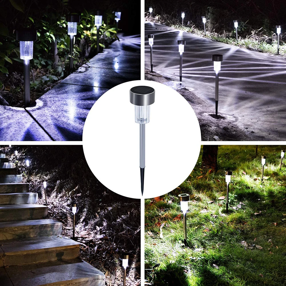 10Pcs LED Solar Garden Lights Decoration Lawn Lamps Waterproof Outdoor Energy Saving Landscape Lighting For Pathway Patio Yard