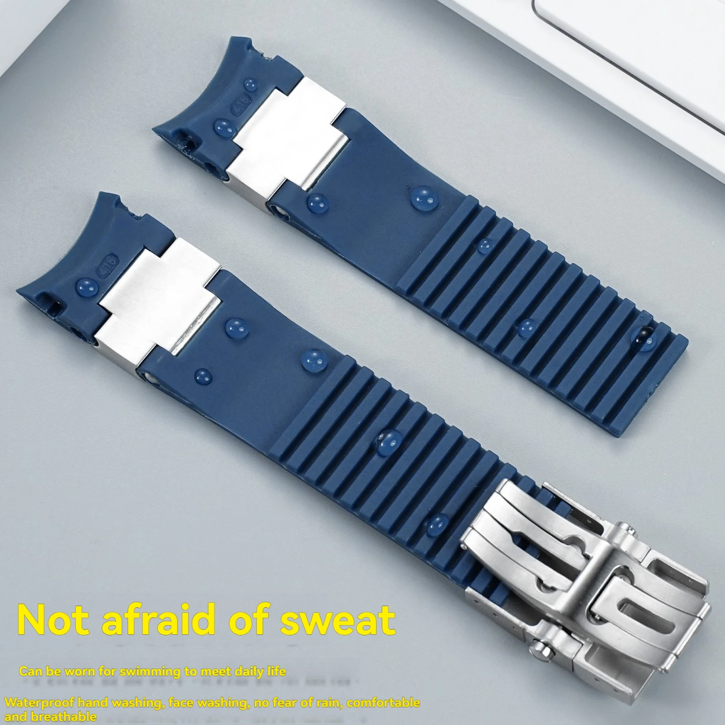 ل أوليس ناردين الغوص رحلة 353/8003/263 سلسلة خاصة المطاط سيليكون حزام 22 مللي متر ساعة رجالي رياضية مقاوم للماء حزام الساعات