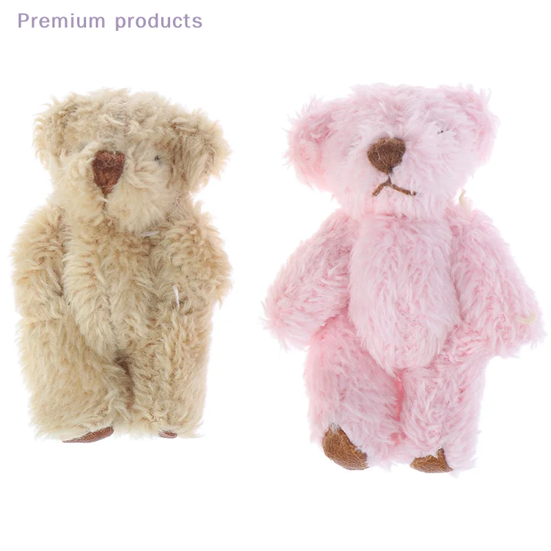 

4.5CM Long Hair Cute Bear Doll DIY Clothes Mobile Handmade Accessories Kit for Crafting