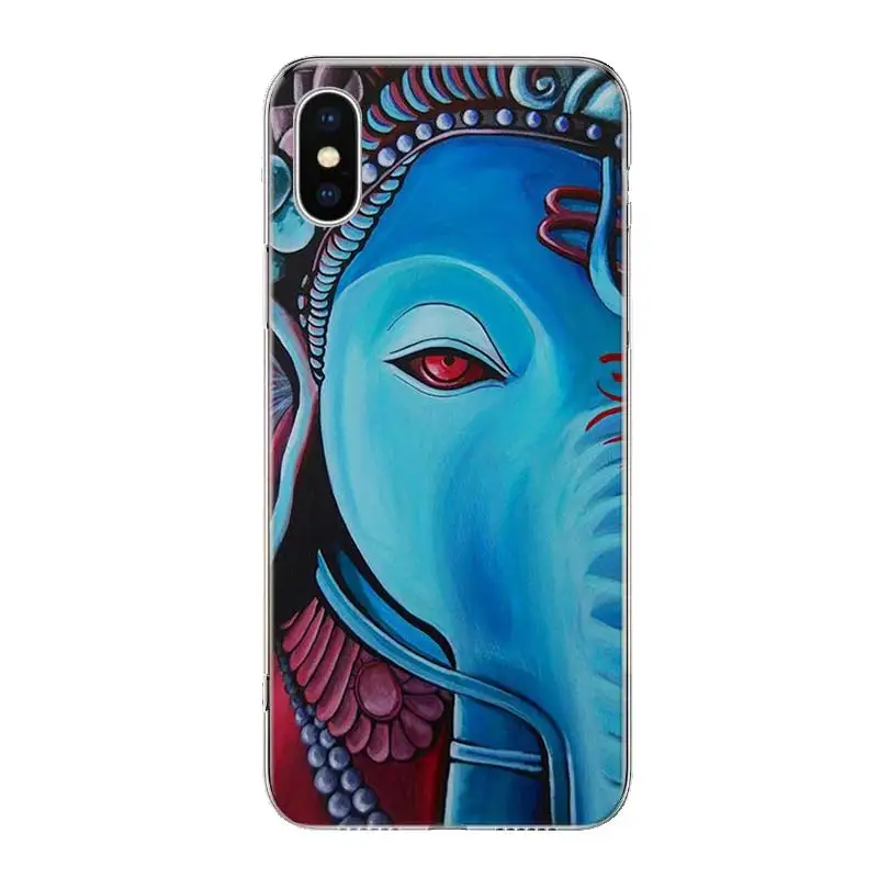 Ganesha Hindu God Ganesh Elephant Phone Case For iPhone 16 15 14 Plus 12 13 Mini 11 Pro Max X Xs  8 7 SE + Soft Fundas Coque She