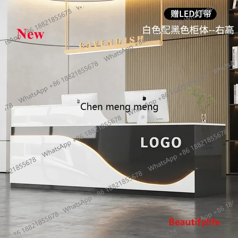 

Роскошная стойка ресепшн 03A с кассовым ящиком, витрина для магазина одежды, прилавок для парикмахерской, мебель из закаленного стекла