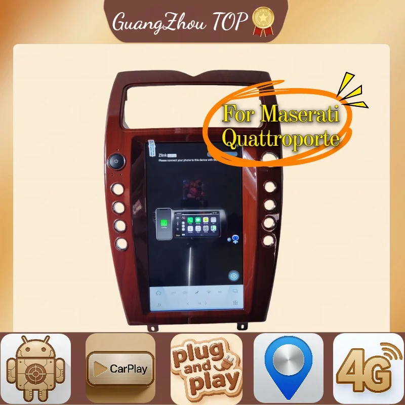 

Мультимедийный плеер GuangZhou с Android 11 для Maserati Quattroporte 2004 2005 ~ 2010 2011 2012, радио Carplay, GPS, головное устройство