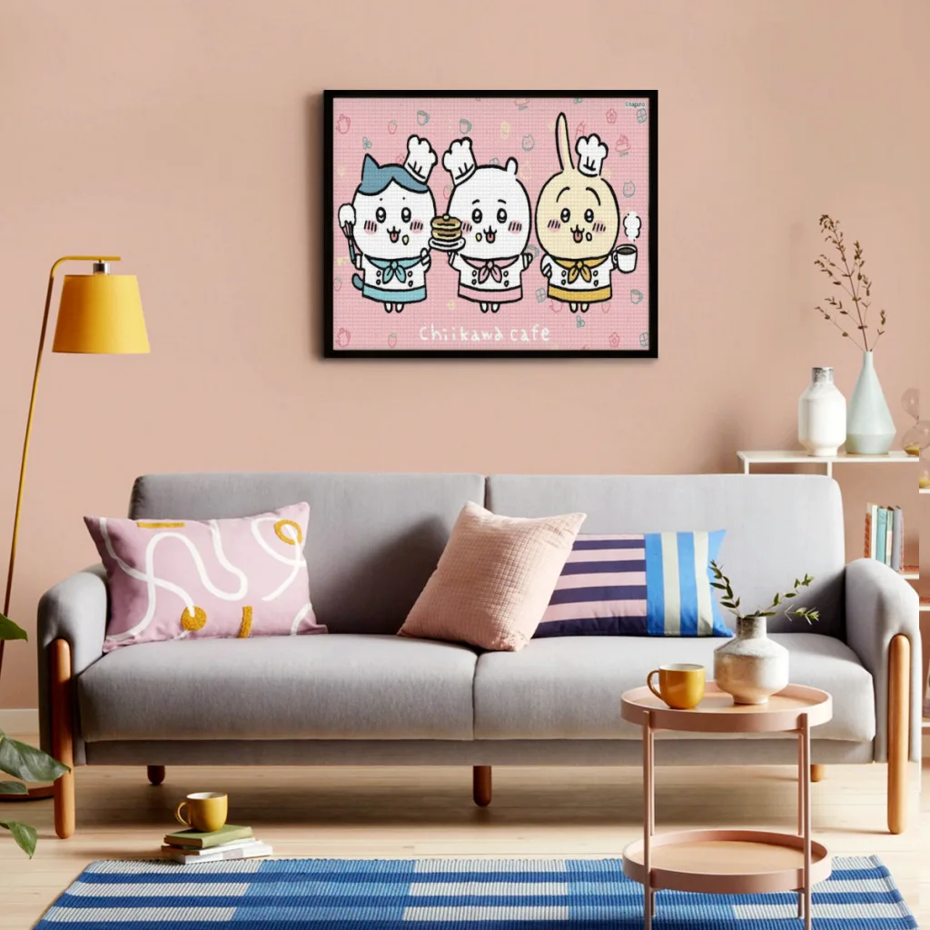 Cartoon Kawaii Cute Chiikawa Diamond Painting  5D Diy Full Square Mosaic Bedroom Decoration Handmade Gift