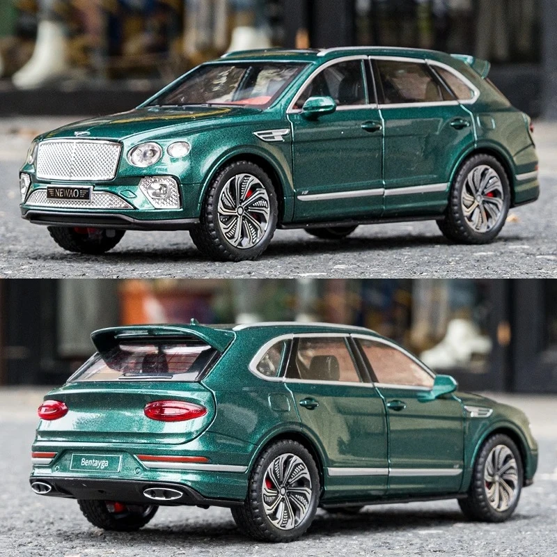 

1:24 Bentayga SUV Alloy Luxy Car Model Diecast Metal Vehicles Model Sound and Light Simulation Collection Toy Gift
