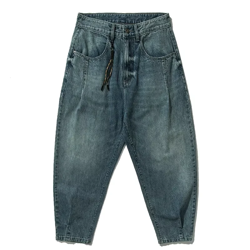 Pantalon Cargo en Denim pour hommes, Vintage américain, haute qualité, vêtements Streetwear, ample, Skate, Harajuku, sarouel décontracté