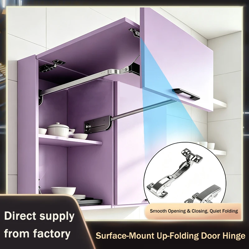 Aircraft Hinge Surface Mounted No Groove Heavy Duty Thickened Zinc Alloy For Aluminum Frame Cabinet Lift Up Folding Door 271