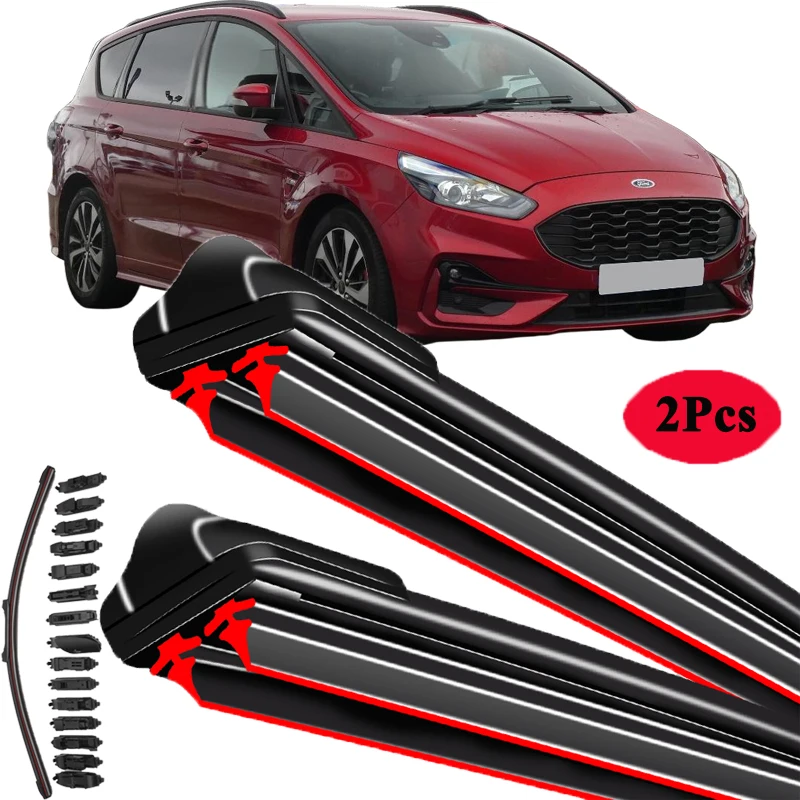

For FORD S-MAX S MAX 2006-2024 Car Windshield Wiper Blade Front Windscreen Brushes Washer Accessories Cleaning Replacement Parts