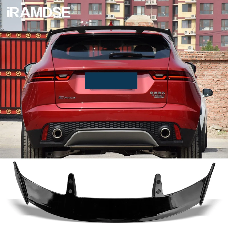 Gloss Black Spoiler for Jaguar E-pace F-pace Carbon Surface Rear Windshield Wing Trunk ABS Accessories