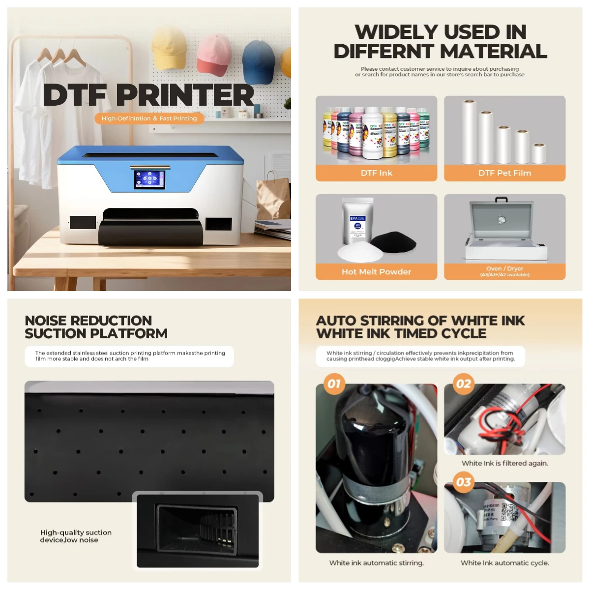 

STLF+ Versatile A3 DTF Printer XP600 Machine Smooth Operation Vibrant TShirt Results efficient and convenient