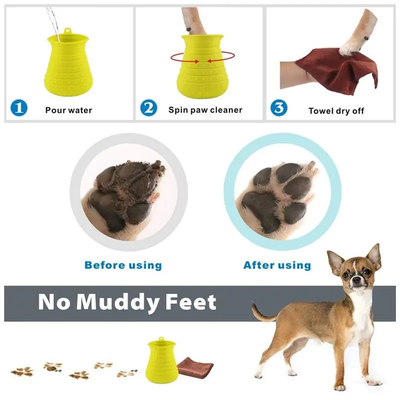 ABAH-للجرو القطط تدليك الاستمالة الكلب مخلب نظافة كوب المحمولة الكلب تنظيف فرشاة الحيوانات الأليفة غسالة القدم مخلب القذرة