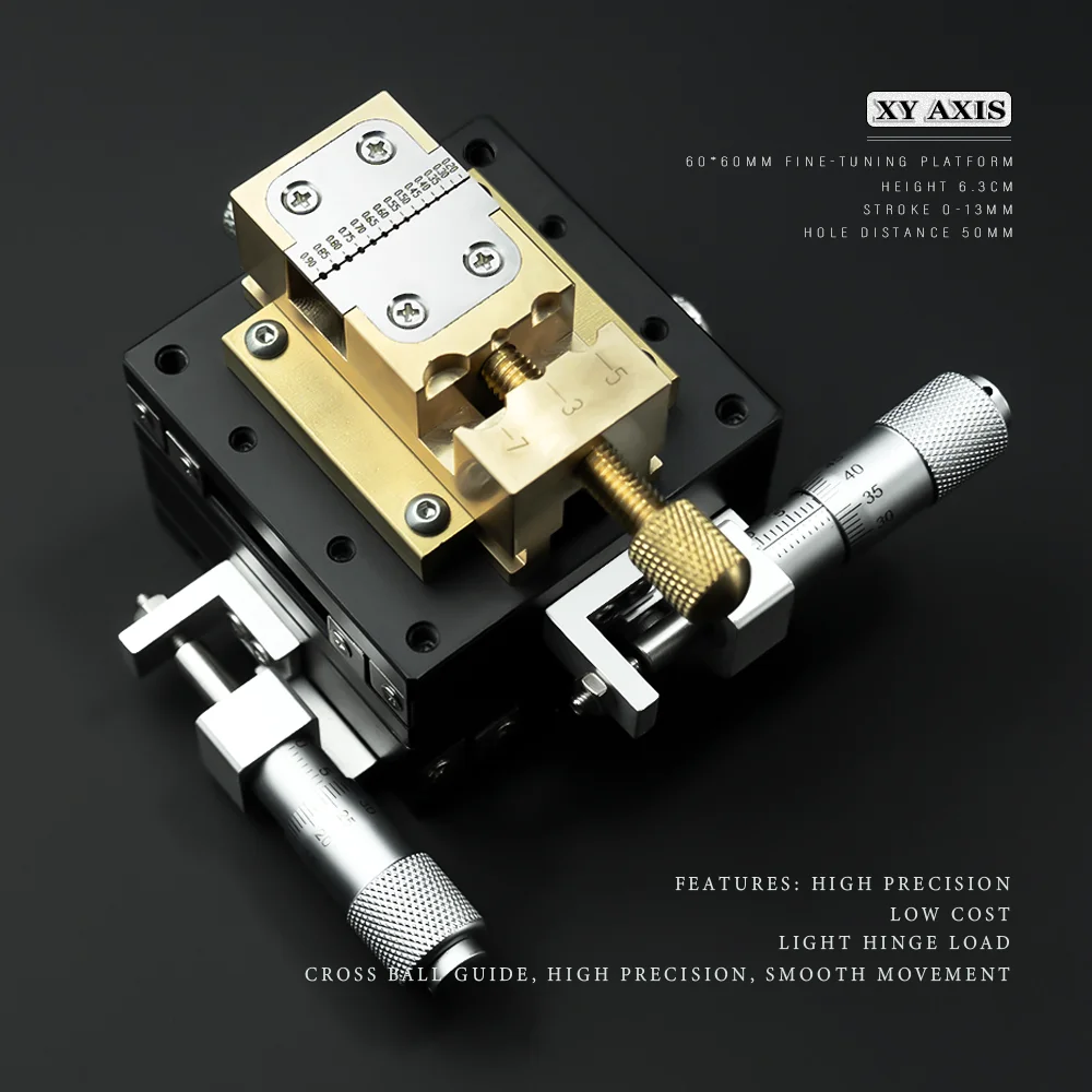 

XY Axis Linear Stage Fine-tuning Frame, Precision Measurement Manual Displacement stage, Minimum scale: 0.01mm Accuracy: 0.01