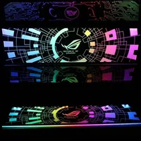 Panel de iluminación de caja de PC ARGB, placa trasera lateral de GPU personalizada, placa decorada para juegos de chasis MOD 5V 12V sincronización AURA colorida