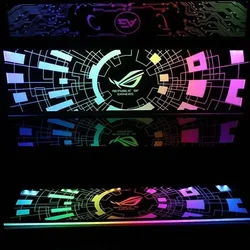 Panel de iluminación ARGB para funda de PC/GPU, placa trasera luminosa ARGB personalizada, placa decorada para juegos de ordenador, 5V, 12V, colorida AURA SYNC