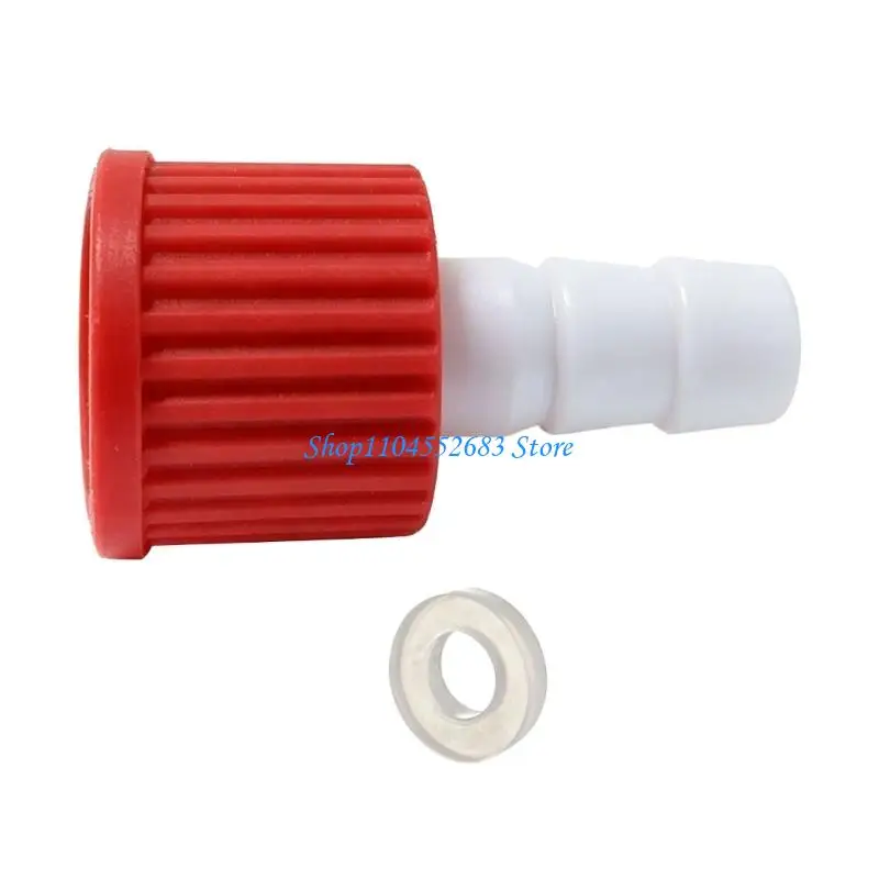 Tube service fitting with cap for maintenance tubing Threaded Hose Connector