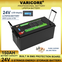 VariCore 24V 150Ah 8 Strings LiFePO4 Battery 29.2v Lithium Iron Phosphate for Solar Energy Camping Off-Road Golf cart Duty-free
