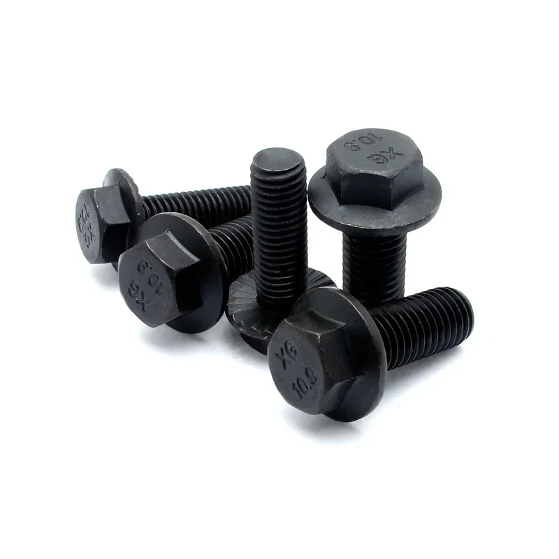 10.9 hex flange bolts with large anti-slip screws M12 M14 M16 M20*20 25 30 35 40 45 50 55 60 65 70 80 90 100