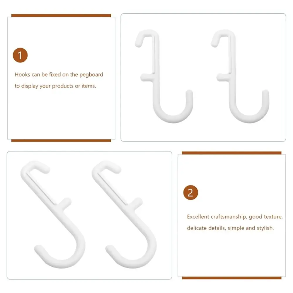 7Pcs New Commodity Display Pegboard Hooks Shop Shelf Hanger Hole Board Peg Board Hook Hardware Tool Plastic Wall Hanger