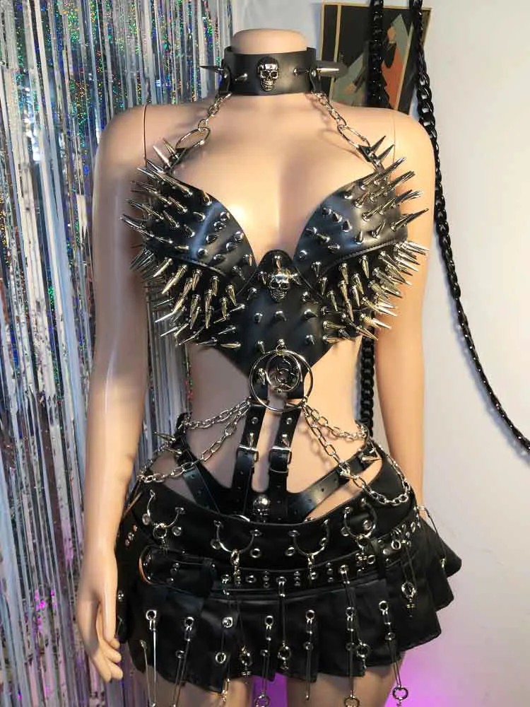 เสื้อสายเดี่ยวสไตล์วายทูเค ยุคไซเบอร์พังก์ ร็อก กรันจ์ ประดับหมุด ฮาราจูกุ อีเกิร์ล สกัล อีโค อีโม คาวาอิ กอธ ดีไอวาย กอธิค