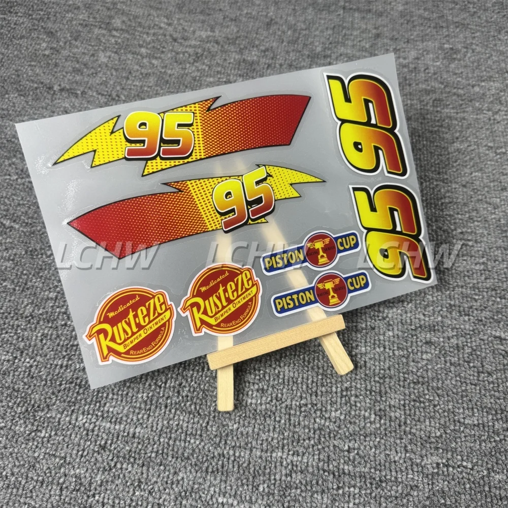 Car Stickers for Lightning 95 Game Piston CupRacing Modified Auto Body Window Decals Sponsor Modified Tape Motor Racing Graphics