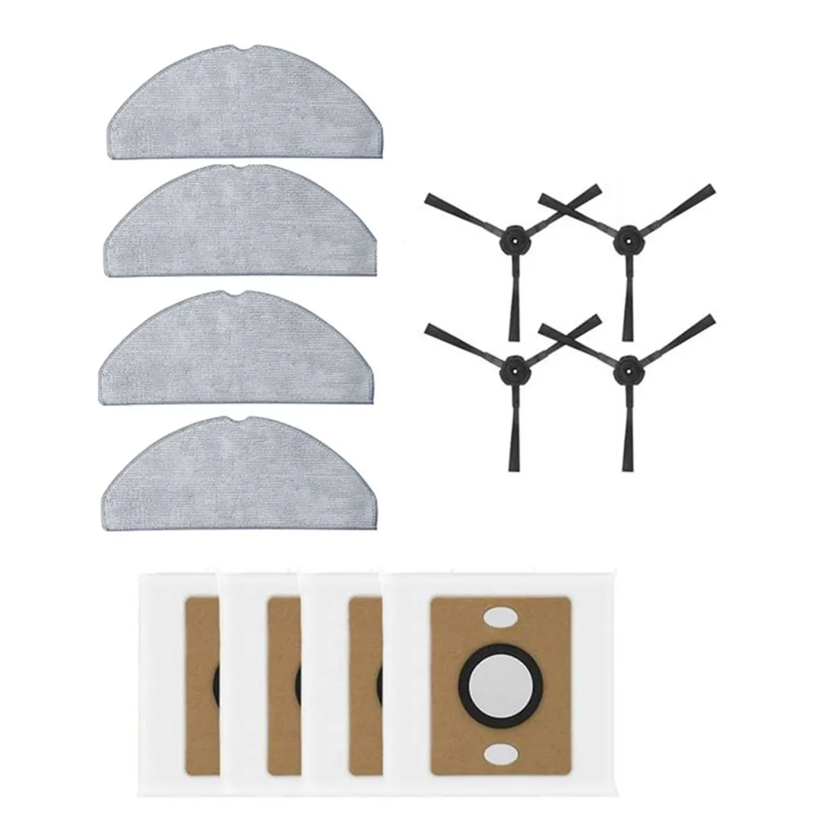 T1649C◐◆◀♥12 Pcs for A30 Pro Vacuum Sweeper Accessories Side Brush Mop Pad Dust Bag 【Buy Now】