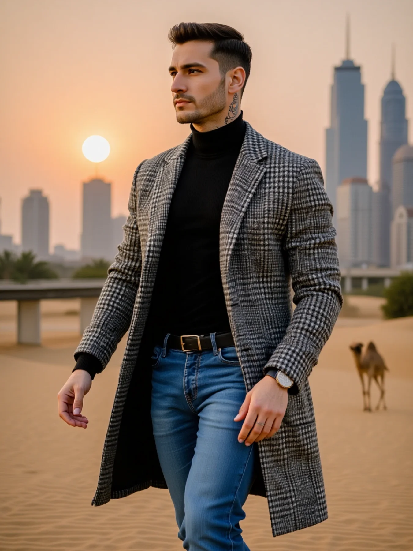 

Новый мужской плащ с узором «гусиные лапки», однобортный, на утолщенной флисовой подкладке, зимний, для офиса и улицы в ЕС