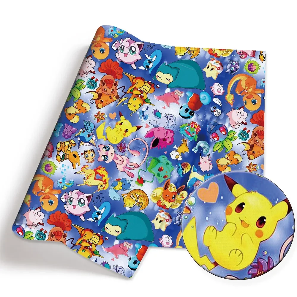Pokemon Cartoon Fabric140*50cm Handgemaakte Naaien Patchwork Quilten Babyjurk Thuis Vel Bedrukte Stof Stof Naaien Kinderen