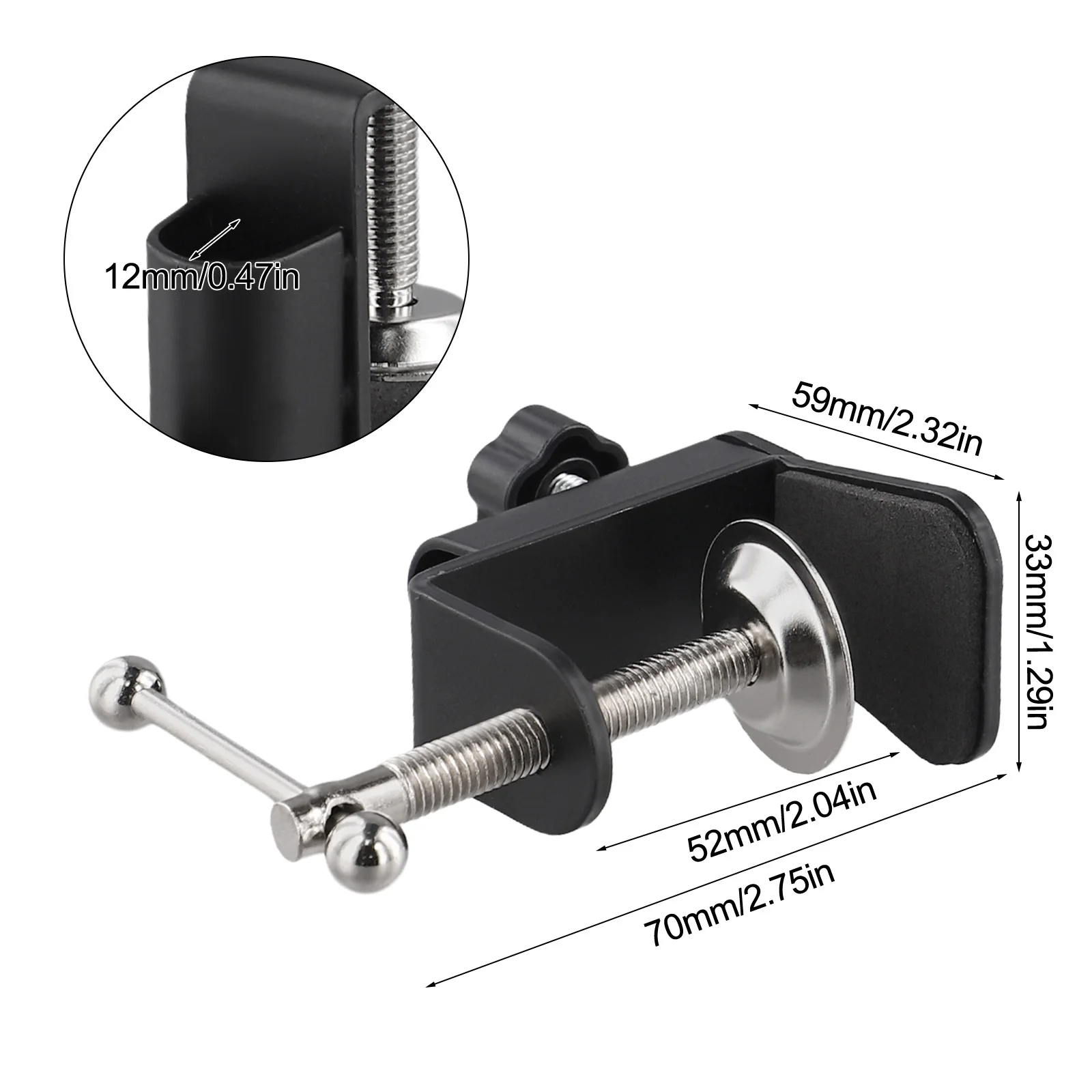 

Metal Cantilever Bracket C Clamp with Solid Desktop Clips and Sponge Pads for Secure Mounting of For Mic Stands and Lamps