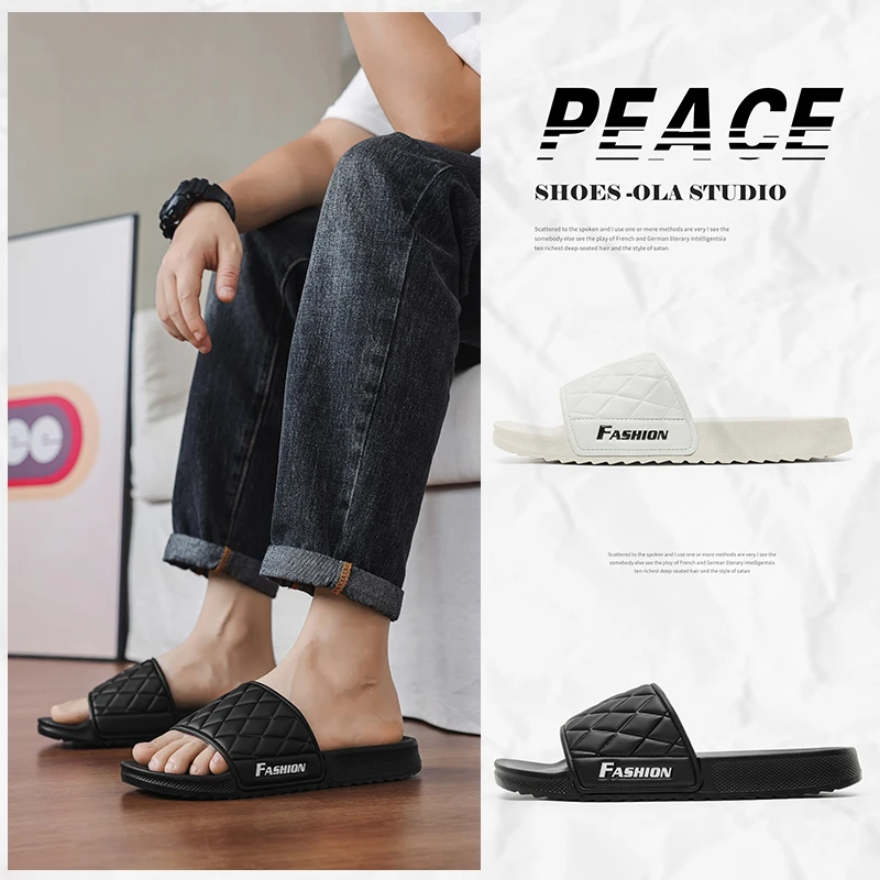 Summer Beach Slippers Men's Fashion Comfortable EVA Breathable Sandals Home Indoor and Outdoor Sandals Plus Size Slippers 46 47 image 3