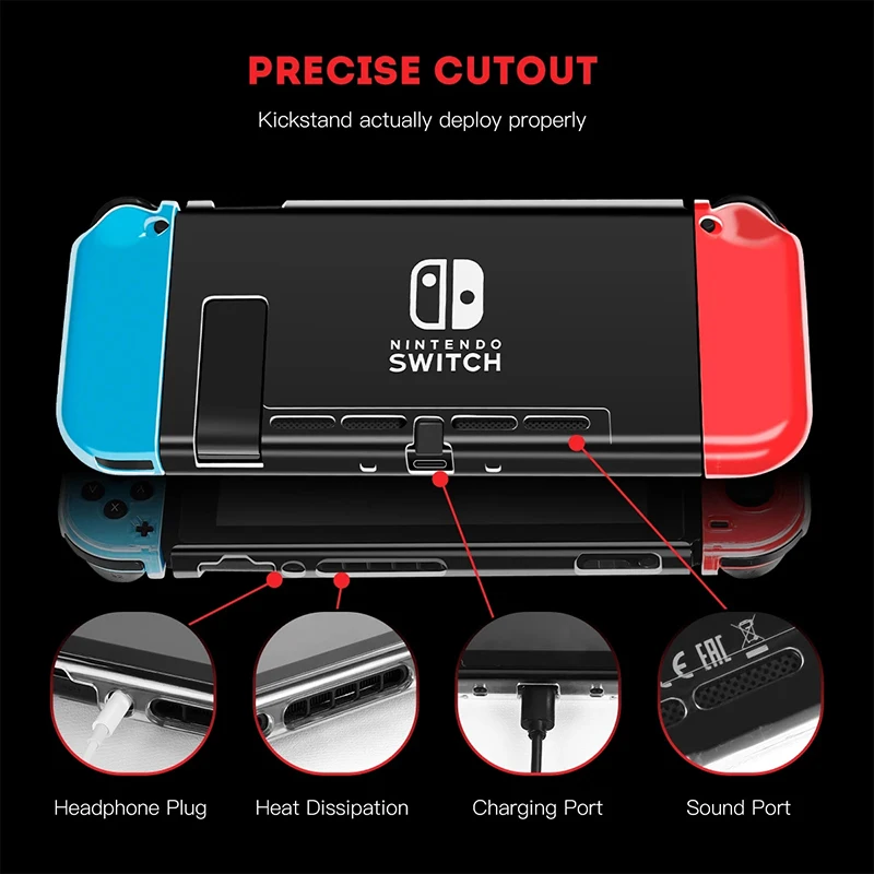 ニンテンドースイッチ用透明保護ケース,防水・防塵アクセサリー,洗える,耐衝撃性
