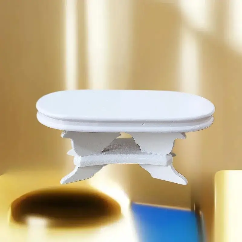Table à thé stylisée pour maison de poupée 1/12 ; Modèle de meubles de salon pour maison de poupée, jouet de simulation